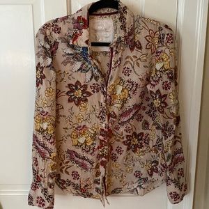 Cino Floral Cotton Shirt, Size S